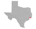 Map of Chambers in Texas