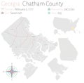 Map of Chatham County in Georgia