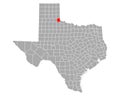 Map of Childress in Texas Royalty Free Stock Photo