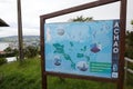 Map of Chiloe Archipelago at Achao, Quinchao Island, Chile