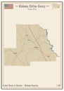 Map of Chilton County in Alabama Royalty Free Stock Photo