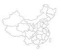 Map of China - blank Royalty Free Stock Photo