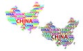 Map of China - vector illustration