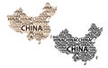 Map of China - vector illustration