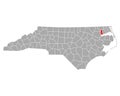 Map of Chowan in North Carolina