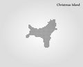 Map of Christmas Island. Vector illustration. World map