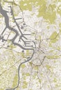 Map of the city of Antwerp, Belgium