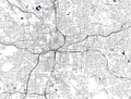 Map of the city of Atlanta, USA Royalty Free Stock Photo