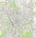 map of the city of Augsburg, Germany Royalty Free Stock Photo