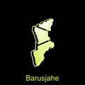 Map City of Barusjahe Province of North Sumatra Vector Design. Abstract, designs concept, logo design template