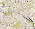 Map of the city of Berlin, Germany