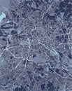 Map of the city of Berlin, Germany