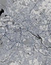 Map of the city of Berlin, Germany