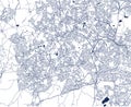 Map of the city of Birmingham, Wolverhampton, English Midlands, United Kingdom, England