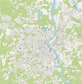 Map of the city of Bordeaux, France Royalty Free Stock Photo