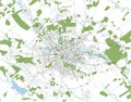 Map of the city of Bucharest, Romania