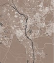 Map of the city of Cairo, Giza, Egypt