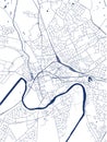 Map of the city of Chester, England, UK