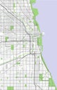 Map of the city of Chicago, USA Royalty Free Stock Photo