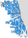 Map of the city of Chicago, USA Royalty Free Stock Photo