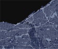 Map of the city of Cleveland, Ohio, USA