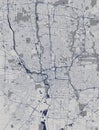 Map of the city of Columbus, Ohio, USA Royalty Free Stock Photo