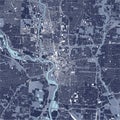 Map of the city of Columbus, Ohio, USA Royalty Free Stock Photo
