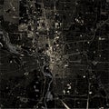 Map of the city of Columbus, Ohio, USA Royalty Free Stock Photo