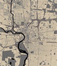 Map of the city of Columbus, Ohio, USA Royalty Free Stock Photo