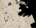 Map of the city of Doha, Qatar Royalty Free Stock Photo