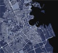 Map of the city of Doha, Qatar Royalty Free Stock Photo