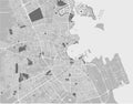 Map of the city of Doha, Qatar Royalty Free Stock Photo