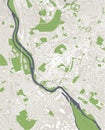 Map of the city of Exeter, England, UK Royalty Free Stock Photo