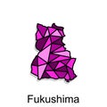 Map City of Fukushima design, High detailed vector map - Japan Vector Design Template, suitable for your company