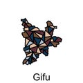 Map City of Gifu design, High detailed vector map - Japan Vector Design Template, suitable for your company