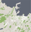 map of the city of Gijon, Spain