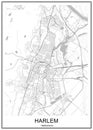 Map of the city of Haarlem, Netherlands