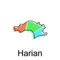 Map City of Harian Vector Design. Abstract, designs concept, logo design template Royalty Free Stock Photo
