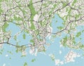 Map of the city of Helsinki, Finland Royalty Free Stock Photo