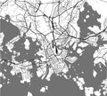 Map of the city of Helsinki, Finland