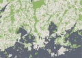 Map of the city of Helsinki, Finland