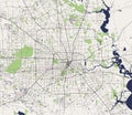 Map of the city of Houston, U.S. state of Texas, USA