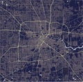 Map of the city of Houston, U.S. state of Texas, USA Royalty Free Stock Photo
