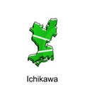 Map City of Ichikawa design, High detailed vector map - Japan Vector Design Template Royalty Free Stock Photo