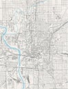 Map of the city of Indianapolis, USA