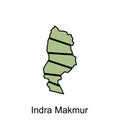 Map City of Indra Makmur illustration design, World Map International vector template with outline graphic sketch style isolated