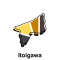Map City of itoigawa geometic logo design, suitable for your company