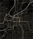 Map of the city of Kansas City, USA Royalty Free Stock Photo