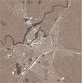 map of the city of Larissa, Greece
