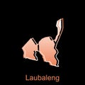 Map City of Laubaleng Province of North Sumatra Vector Design. Abstract, designs concept, logo design template